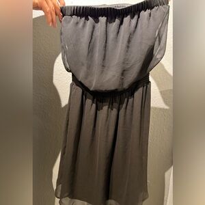 Express Gray Strapless Mini Dress